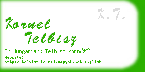 kornel telbisz business card